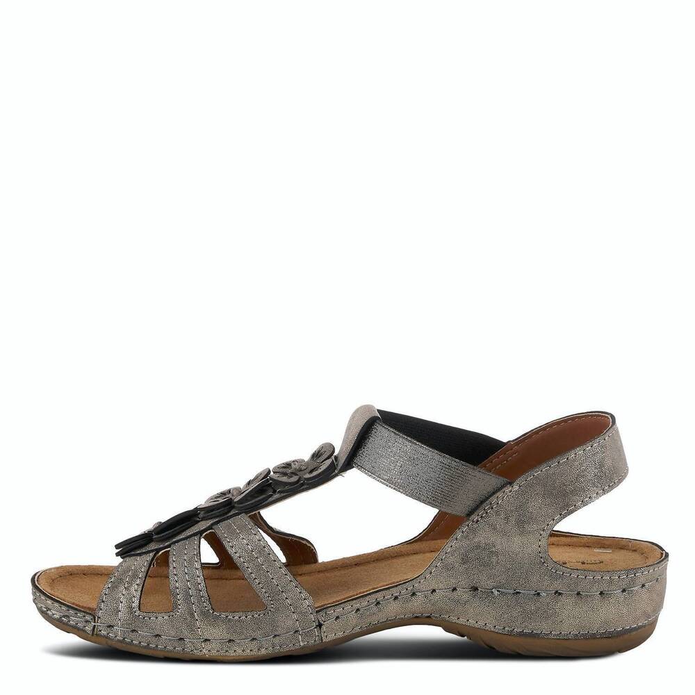 NEW SPRING STEP SHOES women's flexus adede sandal in pewter